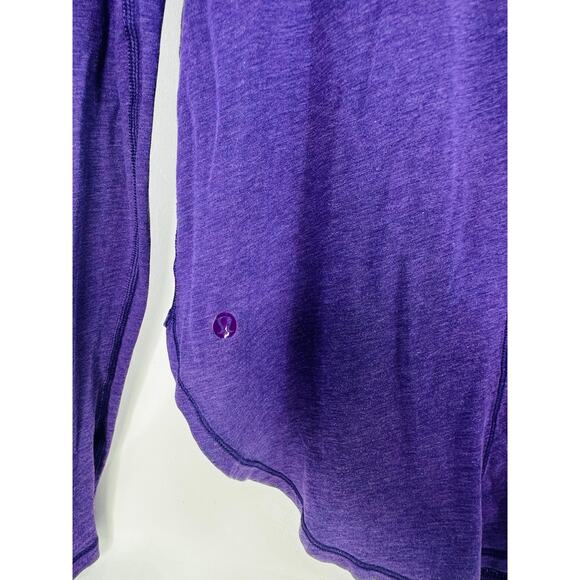 Lululemon Yogini 5 Year Long Sleeve Tee Heathered Bold Violet size 6 - Picture 10 of 10